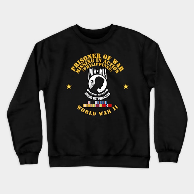 POW - MIA - Phil w WWII POW SVC Crewneck Sweatshirt by twix123844